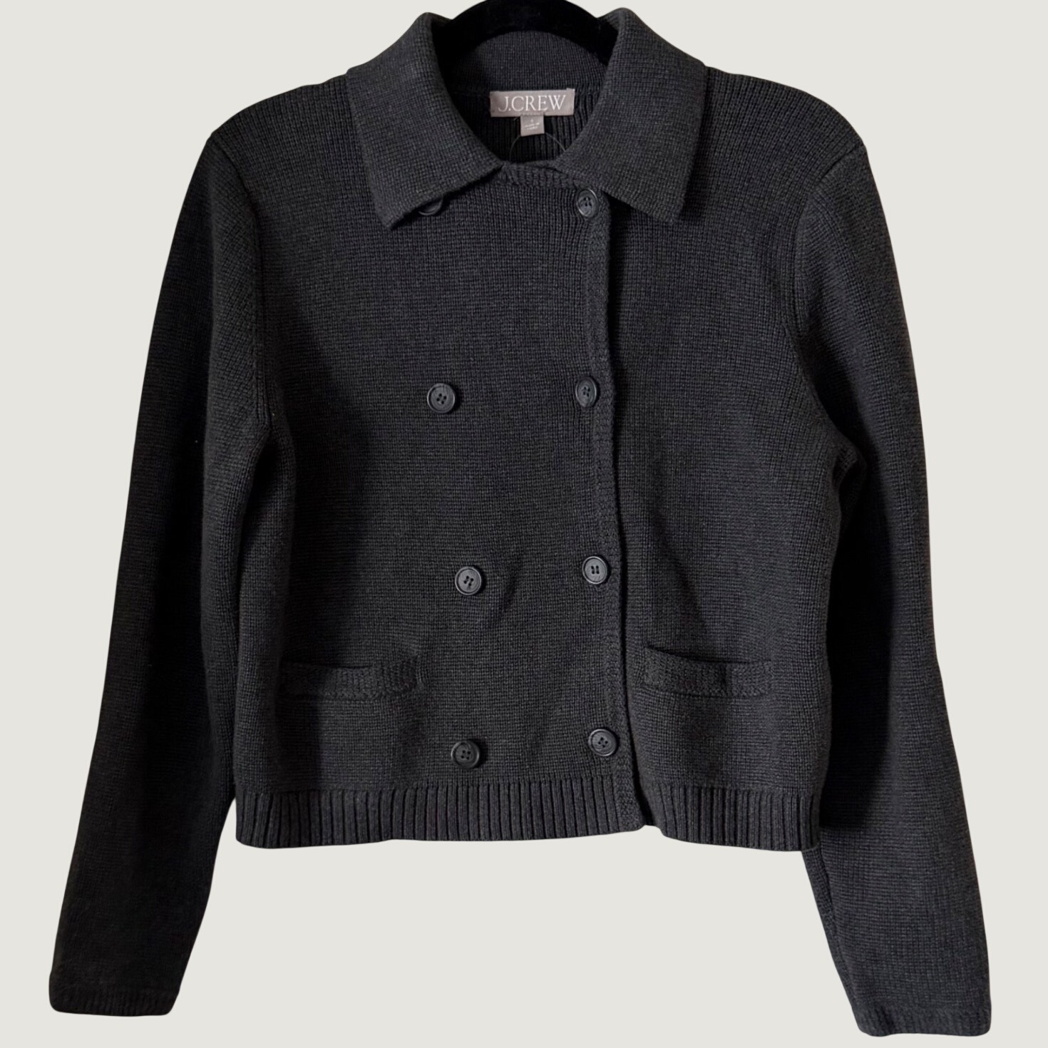J.Crew Womens Double Breasted Lady Jacket Cardigan Charcoal Gray Ck498 Nwt Small